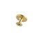 Logyn 1.3" Diameter Brushed Gold Mushroom Knob Multipack (Set of 10)